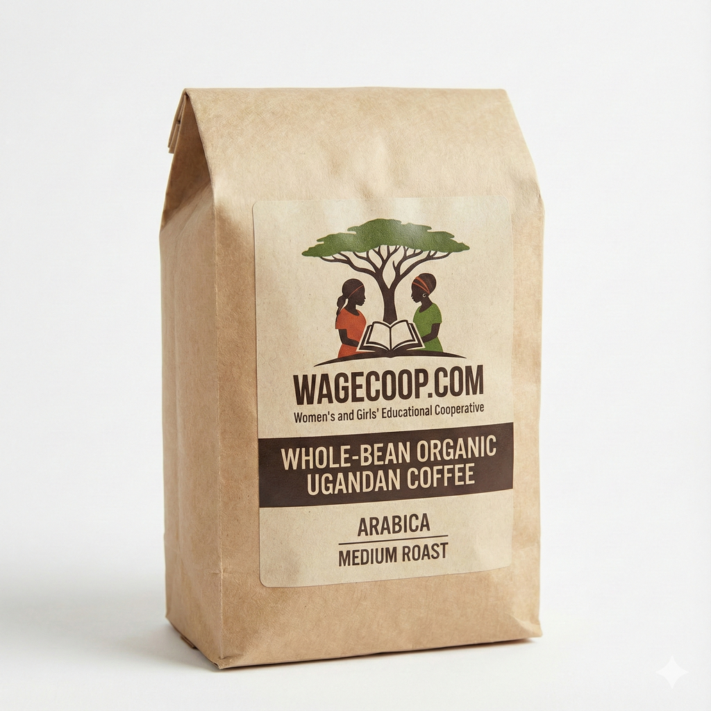 Whole-Bean Organic Ugandan Coffee - Arabica, Medium Roast